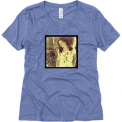 Ladies Relaxed Fit Super Soft Triblend V-Neck Tee