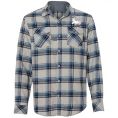 Unisex Long Sleeve Plaid Flannel Shirt