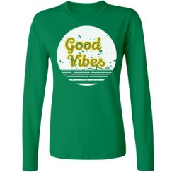 Ladies Relaxed Fit Basic Long Sleeve Tee