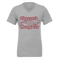 Unisex CVC Jersey V-Neck T-Shirt