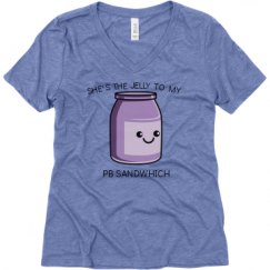 Ladies Relaxed Fit Super Soft Triblend V-Neck Tee