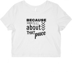 Ladies Slim Fit Crop Top Tee