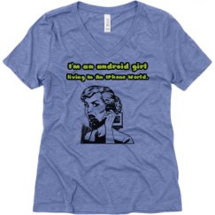 Ladies Relaxed Fit Super Soft Triblend V-Neck Tee