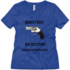 Ladies Relaxed Fit V-Neck Tee