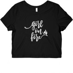 Ladies Slim Fit Crop Top Tee