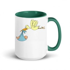 15oz Ceramic Mug with Color Inside