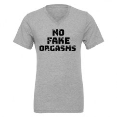 Unisex CVC Jersey V-Neck T-Shirt