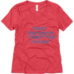 Ladies Relaxed Fit Super Soft Triblend V-Neck Tee