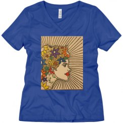 Ladies Relaxed Fit V-Neck Tee