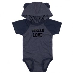 Infant Hooded Raglan Bodysuit with Ears