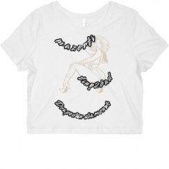 Ladies Slim Fit Crop Top Tee