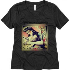 Ladies Relaxed Fit Super Soft Triblend V-Neck Tee