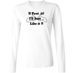 Ladies Relaxed Fit Basic Long Sleeve Tee