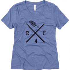 Ladies Relaxed Fit Super Soft Triblend V-Neck Tee
