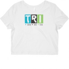 Ladies Slim Fit Crop Top Tee