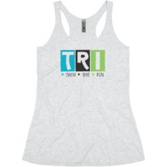 Ladies Slim Fit Super Soft Racerback Triblend Tank