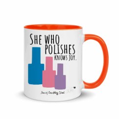 11oz Ceramic Mug with Color Inside