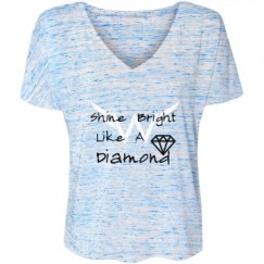 Ladies Flowy Slouchy V-Neck Tee