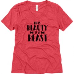 Ladies Relaxed Fit Super Soft Triblend V-Neck Tee