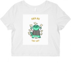 Ladies Slim Fit Crop Top Tee