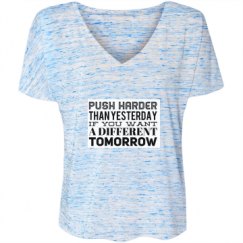 Ladies Flowy Slouchy V-Neck Tee