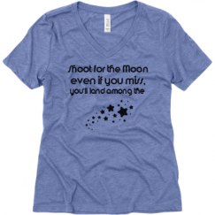 Ladies Relaxed Fit Super Soft Triblend V-Neck Tee