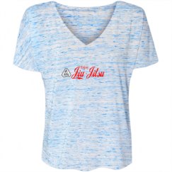 Ladies Flowy Slouchy V-Neck Tee