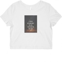 Ladies Slim Fit Crop Top Tee