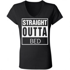 Ladies Slim Fit V-Neck Jersey Tee