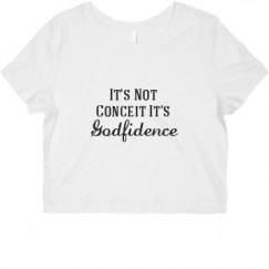 Ladies Slim Fit Crop Top Tee