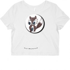 Ladies Slim Fit Crop Top Tee