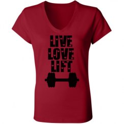 Ladies Slim Fit V-Neck Jersey Tee