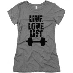 Ladies Slim Fit Super Soft Triblend Tee