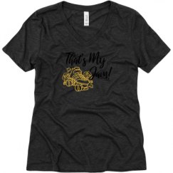 Ladies Relaxed Fit Super Soft Triblend V-Neck Tee