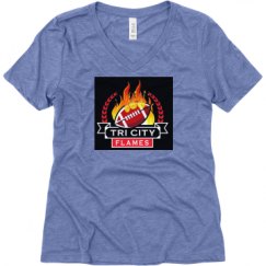 Ladies Relaxed Fit Super Soft Triblend V-Neck Tee