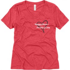 Ladies Relaxed Fit Super Soft Triblend V-Neck Tee