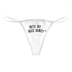 Basic White Thong Underwear