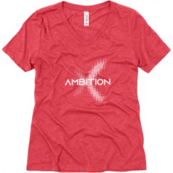 Ladies Relaxed Fit Super Soft Triblend V-Neck Tee