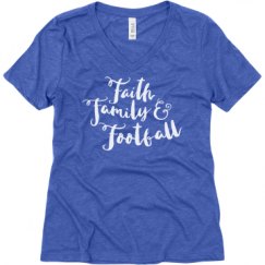 Ladies Relaxed Fit Super Soft Triblend V-Neck Tee