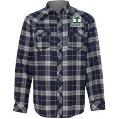 Unisex Long Sleeve Plaid Flannel Shirt