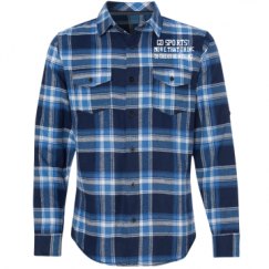 Unisex Long Sleeve Plaid Flannel Shirt