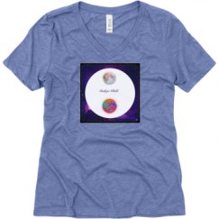 Ladies Relaxed Fit Super Soft Triblend V-Neck Tee