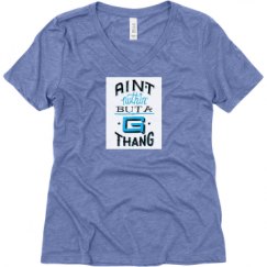 Ladies Relaxed Fit Super Soft Triblend V-Neck Tee