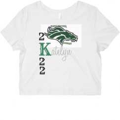 Ladies Slim Fit Crop Top Tee