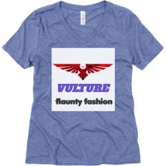 Ladies Relaxed Fit Super Soft Triblend V-Neck Tee