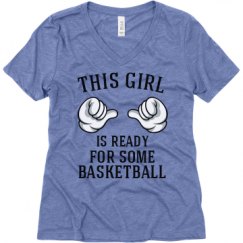 Ladies Relaxed Fit Super Soft Triblend V-Neck Tee