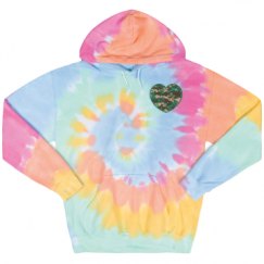 Unisex Tie-Dye Fleece Hoodie