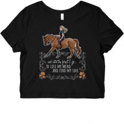 Ladies Slim Fit Crop Top Tee