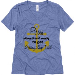 Ladies Relaxed Fit Super Soft Triblend V-Neck Tee