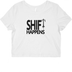 Ladies Slim Fit Crop Top Tee